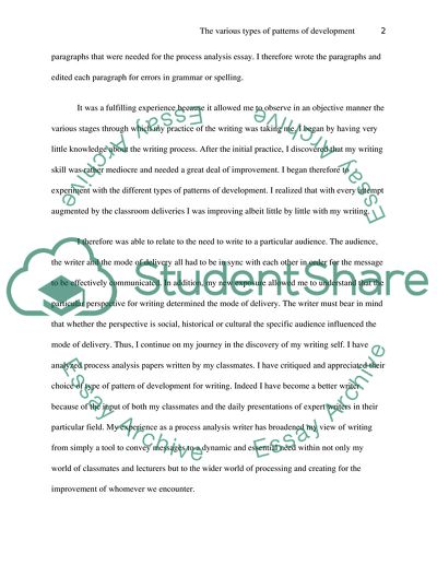 Process Analysis Essay on the Various Types of Development Patterns