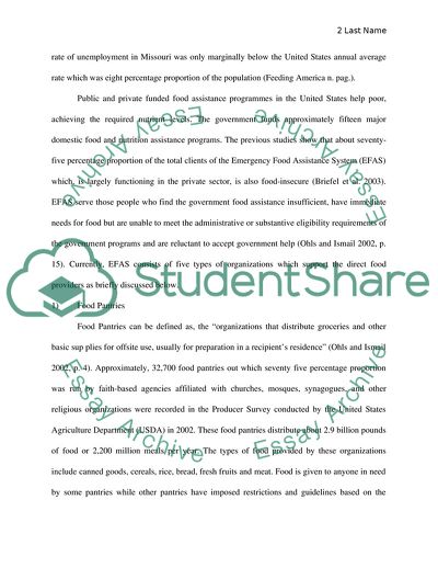 Solving the Household Food Insecurity Problem in Missouri