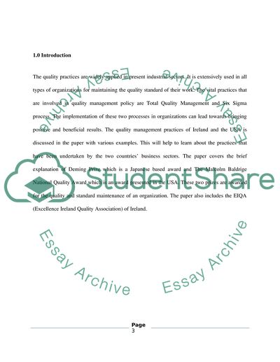 Quality Practices in Ireland and the United States