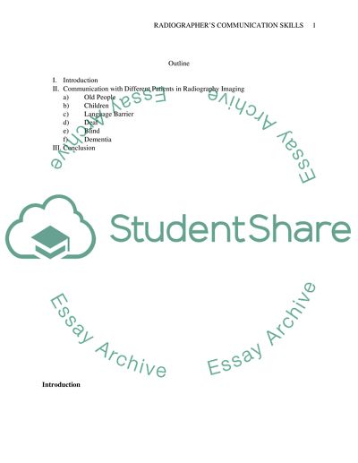 Communication Skills for Radiographer