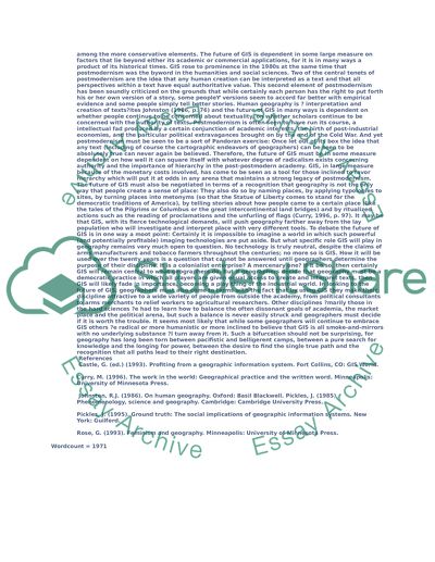 Geographical Information Systems