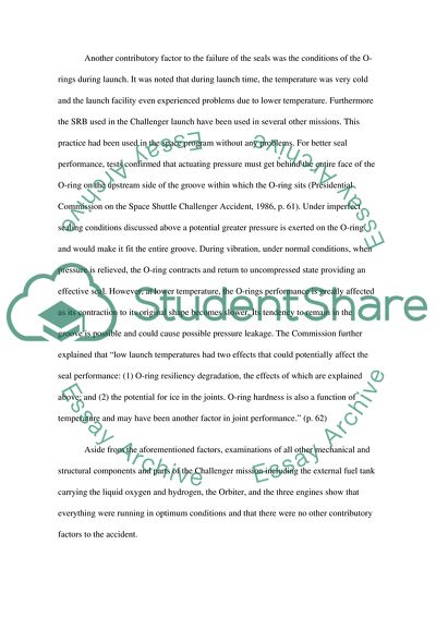 The Challenger Accident