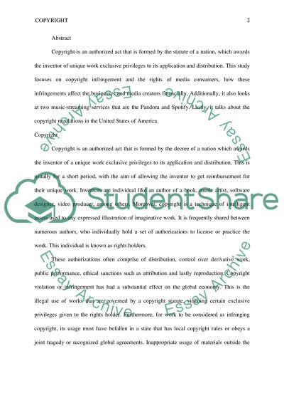 The Notion of Copyright