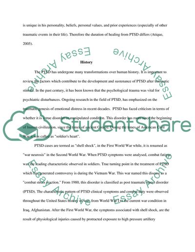 Post -Traumatic Stress Disorder