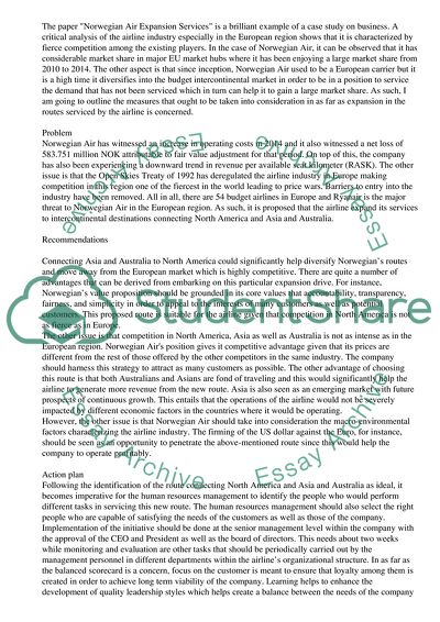 Norwegian Air Expansion Services