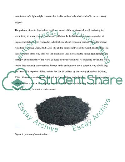 Using Crumb Rubber as Lightweight Aggregate in Structural Concrete