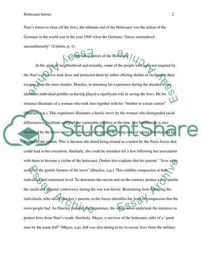 Holocaust Heroes Paper