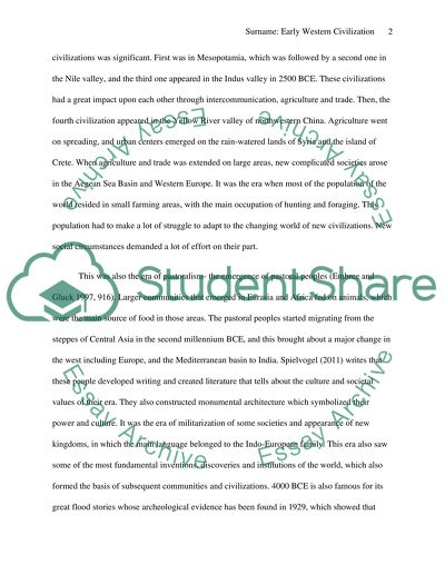 Early Western Civilization (4000-1000 B.C.E.) History