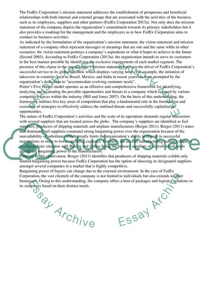 SWOT Analysis for FedEx Corporation