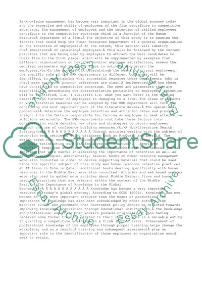 Knowledge Management as an Important Part in the Global Economy