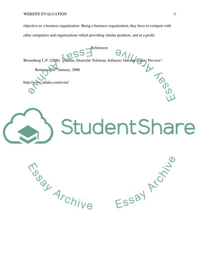 Websites Evaluation Exercise