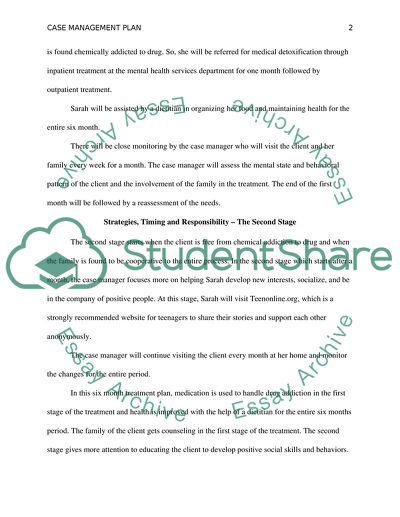 Management Plan for Sarah Wagner