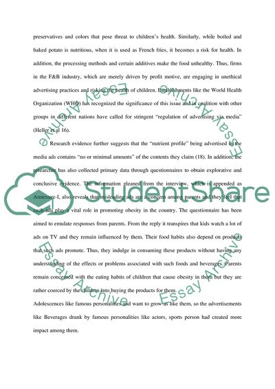 Food Marketing for Kids: A Threat to Childrens Health