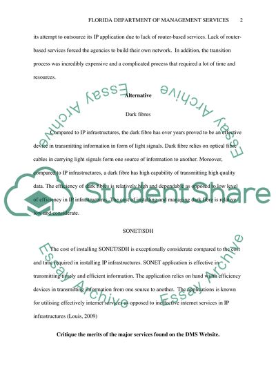 Case Study 1: Florida Department of Management Services, Part I