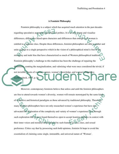 Trafficking and Prostitution