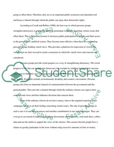 Do Pressure Groups Strengthen or Undermine British Democracy