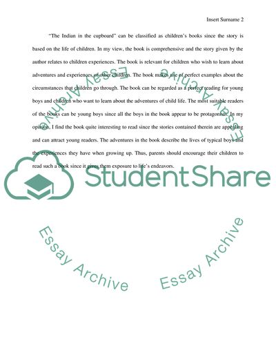 The indian in the cupboard