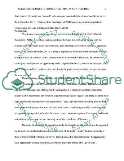 Alternative Dispute Resolution in Contracting