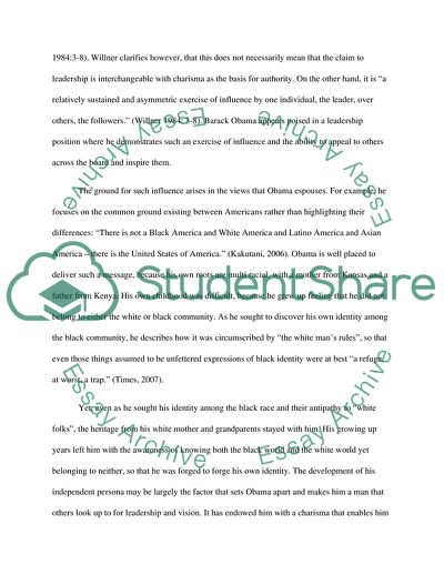 Charismatic Leadership of Barack Obama