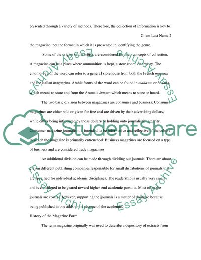 The Emergence and Evolution of Magazine