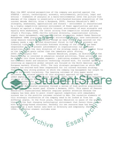 Pearson Education Corporate Strategy