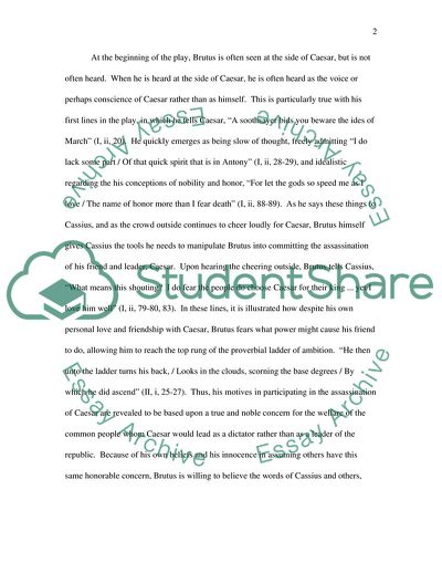 Brutus Change in Character