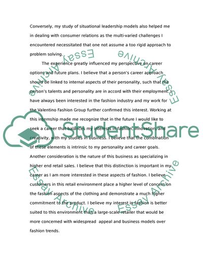 Internship in Valentino Fashion Group