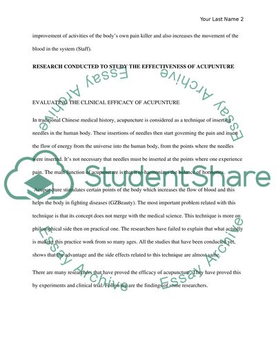 Acupuncture: an effective treatment