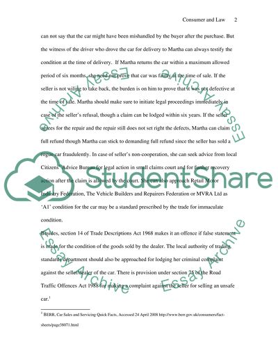 Consumer Law Coursework