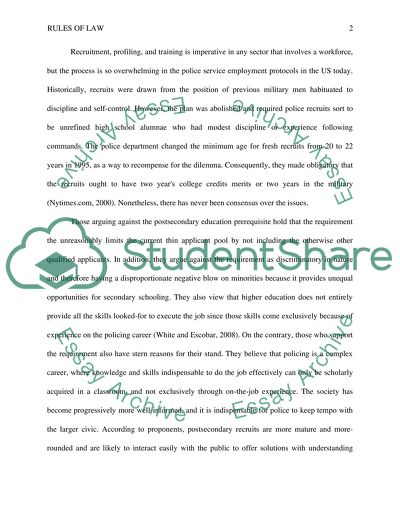 Leadership Personal Issues and the Rules of Law