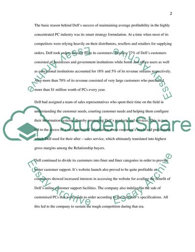 Dell Contributing to the Personal Computer Industry