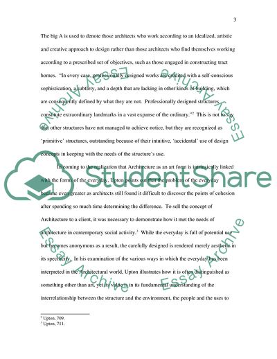 The Article Architecture in Everyday Life Written by the Author Dell Upton