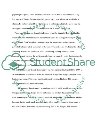 Freuds Thoughts on Doctor-Patient Relationship