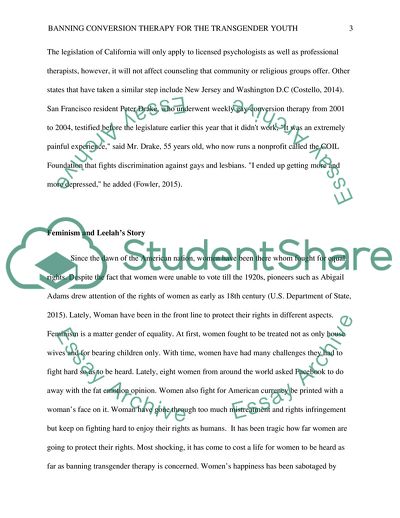 Banning Conversion Therapy for the Transgender Youth