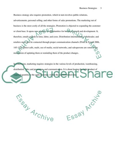 Business Strategies in Marketing