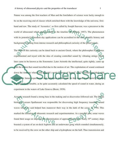 A History of Ultrasound Physics and the Properties of the Transducer