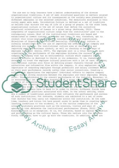 The Impact of Organizational Culture