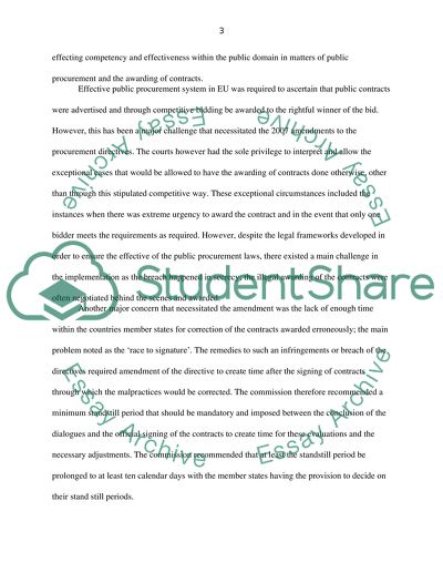 The EU Amendment of Its Procurement Remedies