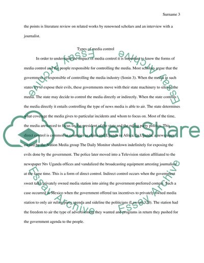 The Impact of Media Control