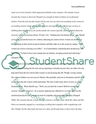 Trifles by Susan Glaspell