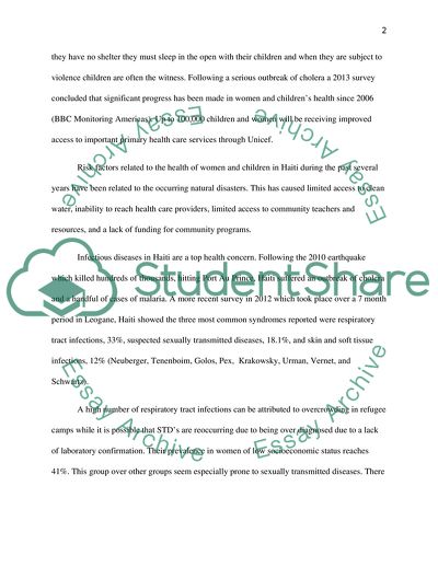 The Nutrition Status of Haiti