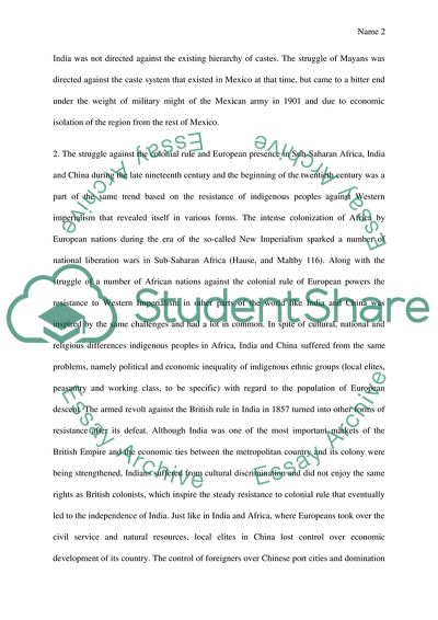 The Revolt of 1857 in India and Caste War in Mexico