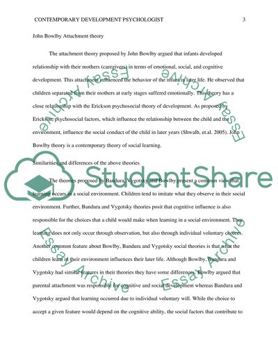 Contemporary Developmental Psychologist