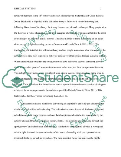 Ethical Systems Analysis