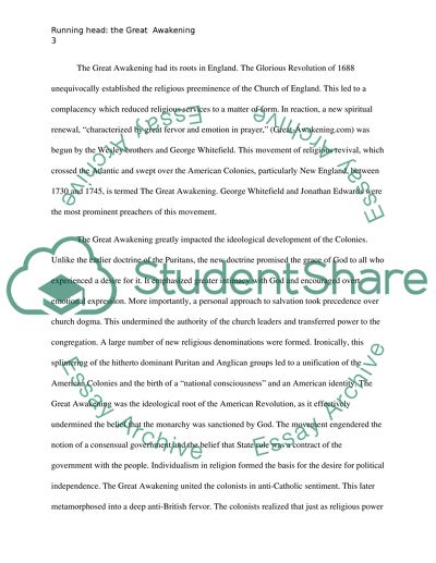 Enlightenment or the Great Awakening