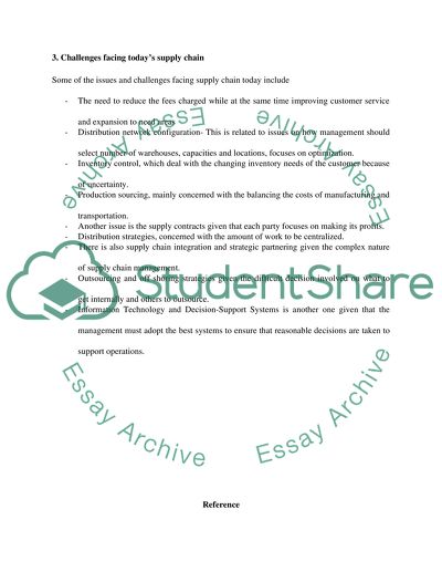 Week 1: Supply Chain Management