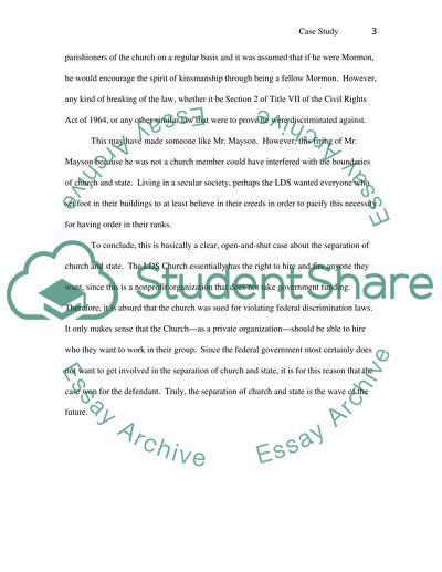 Should the Building Engineer Belong to the Religious Organization