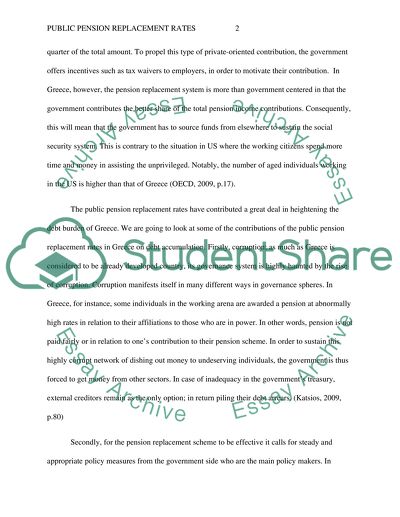 Public Pension Replacement Rates