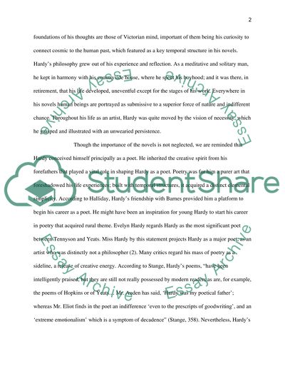 Thomas Hardy - a Novelist with a Poetic Vision