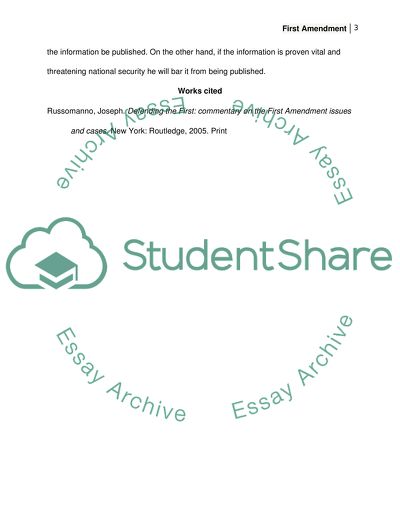 Case Problems Involving the First Amendment